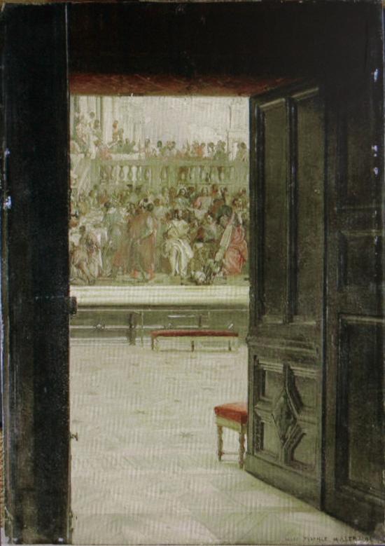 Vue du salon carré du louvre avec les noces de Cana de Véronèse